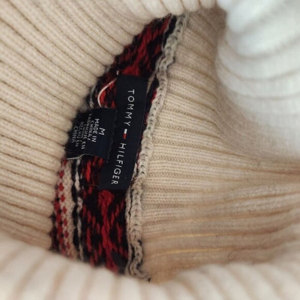 Tommy Hilfiger Sweater Dress Tunic‎ Multi Color Turtleneck Casual Size M - Picture 6 of 12